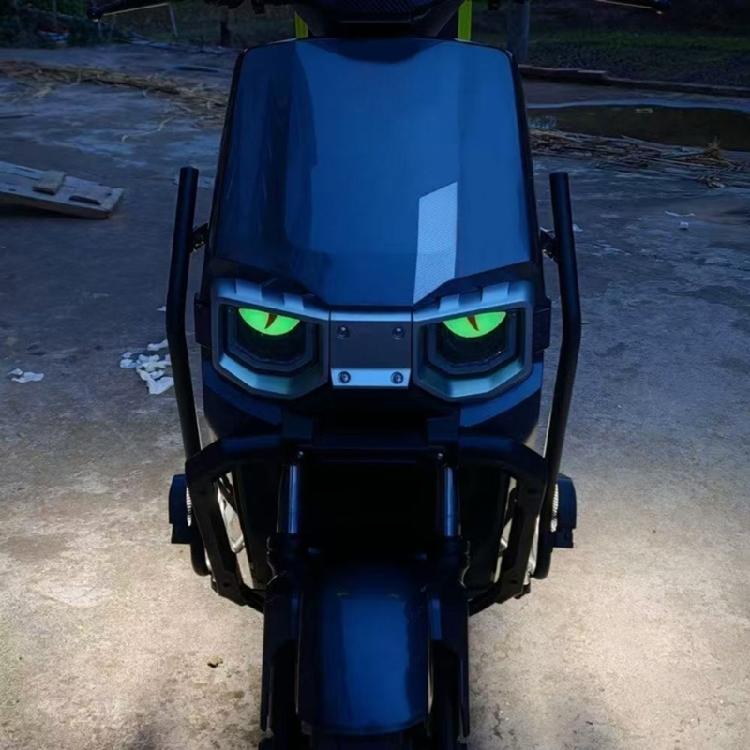 Windshield Glow Decoration Motorcycle Devil Eye Stickers Motorbike Modification Accessories Glow In Dark Stickers