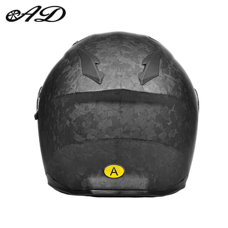 AD Carbon Fiber Three-Quarter Motorcycle Helmet - All-Season Safety for Scooter & Cruiser Riders