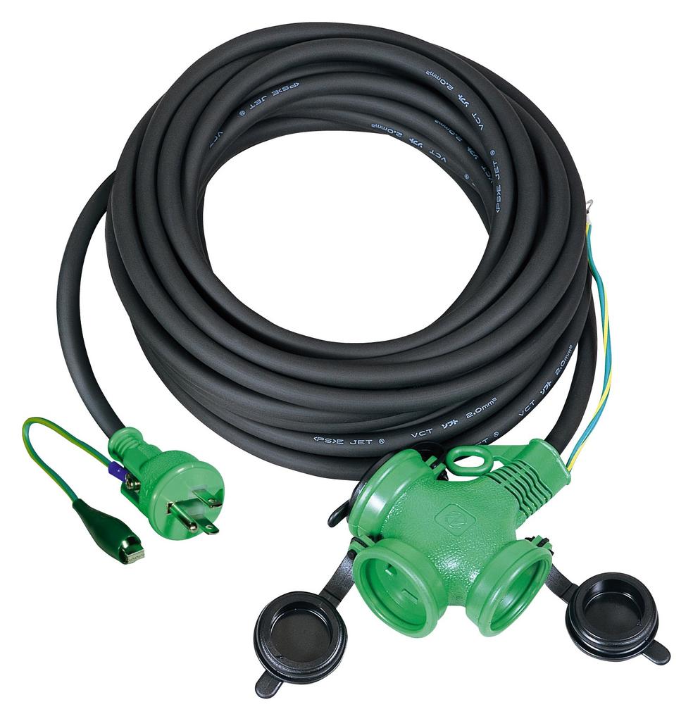 Nichido Industrial Repair Pokkin Rainproof Extension Cord PPTW-10E-RE