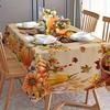Fall Thanksgiving Rectangle Table Cloth for Table Decor Holiday Party Waterproof Reusable Tablecloth for Tables Kitchen Dining