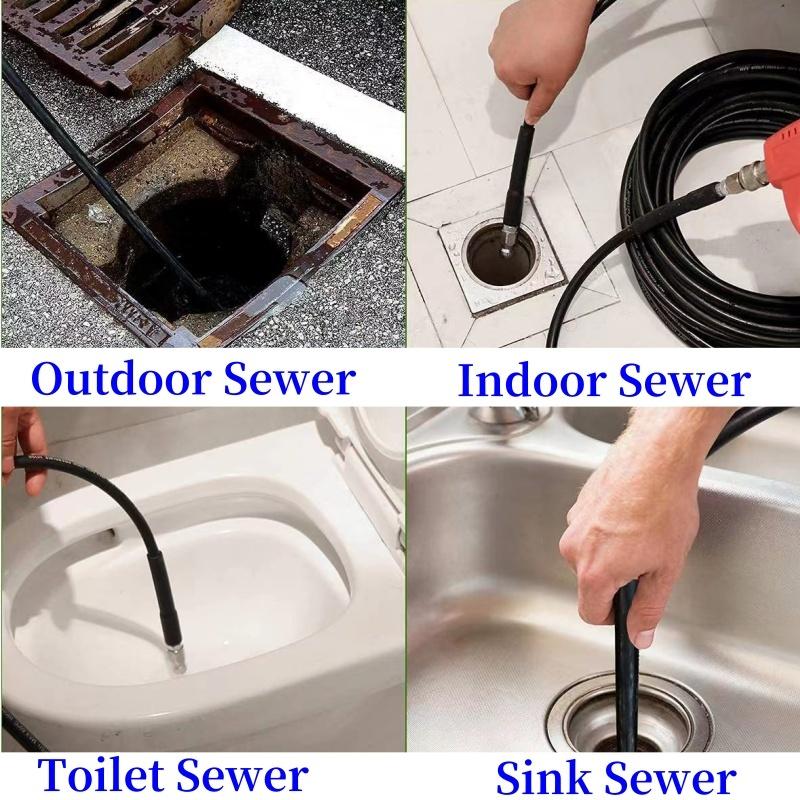 Sewer Drainage Cleaning Hose, Pipeline Cleaner, High-Pressure Cleaning Machine Hose, Sewer Nozzle, For Karcher K2K3K4K5K6K7