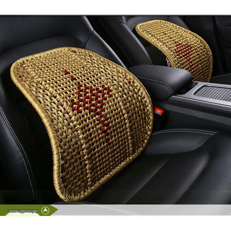 

Подушка на спину и поясницу для автомобиля и грузовика из ледяного шелка Четыре сезона золотисто-желтый