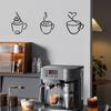 Taza de Café Arte de Pared Metálico Alambre de Hierro Negro Vintage Decoración de Pared para Cafetería Temática Rústica Señal Colgante de Pared para Bar Cocina Restaurante Tienda Hogar