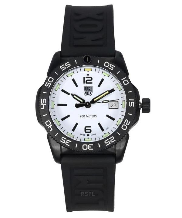 

Luminox Pacific Diver Ripple каучуковый ремешок белый циферблат кварцевые часы XS.3127M 200M мужские часы белый