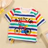 Boys' Summer Short Sleeve T-Shirt Casual Play Top Cute Dinosaur Pattern Print Kids Clothing