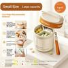 4Grids Rotating Partition Portable Pill Box With Lanyard,Large Capacity Privacy Case For Outdoor Business Trip Daily Supplement