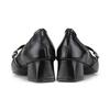 Barbara Leather Shirring Jewel Mary Jane Women S pumpS 4cm Bbj120bk
