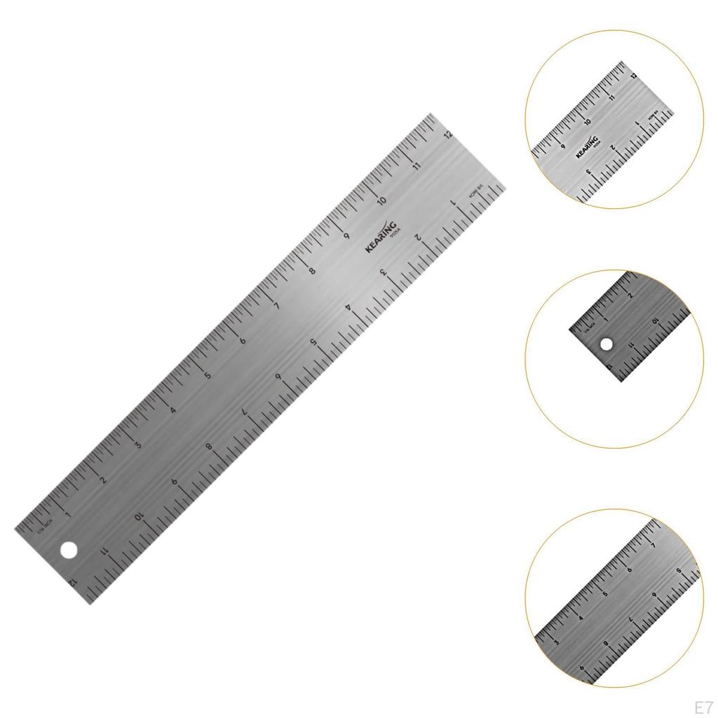 Measuring Ruler Aluminum with Hole Drafting Tool Centimeters Drawing Rule for