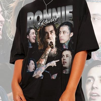 Ronnie Radke Collage Falling In Reverse Band Schwarzes T-Shirt Unisex S-5XL 2F505