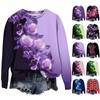 Women's Fashion Printed Long Sleeve Loose Round Neck Sweatshirt Top Fall