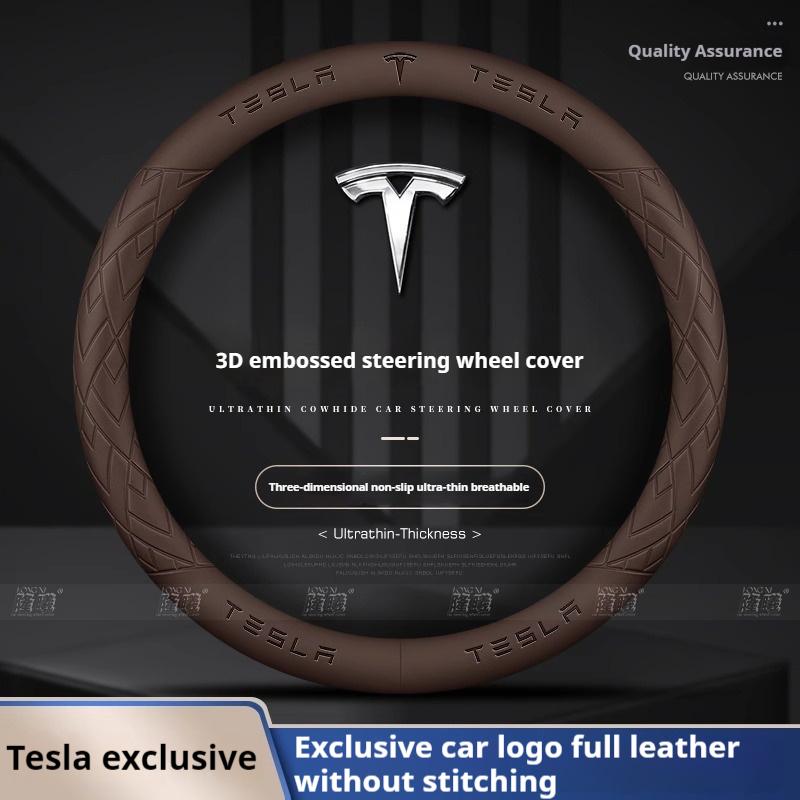 For Tesla Model 3 Model S Model Y Model X Roadster Car Steering Wheel Cover 2019-2025 Auto Interior Steering Wheel Accessories