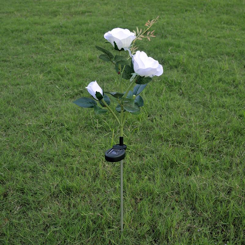 Lumière de Jardin Solaire LED Fleur Rose