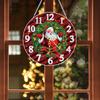 2D Flat DIY Xmas Diamond Painting Clock Pendant Acrylic Special Shape Irregular Shaped Drilling for Living Room Decoration
