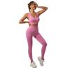 Summer Autumn Yoga Sets Women Workout Outfits High Waist Leggings Sleeveless Sports Top Fitness Set Seamless Gym Tracksuit