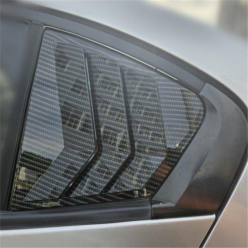 Carbon Fiber Rear Quarter Window Louvers for Honda Fit 09-14, Mustang Style Exterior Trim