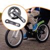Bike Crankset 25T Black Double Chain Cover Easy To Install Replacement Lightweight Crank Arm Set for
