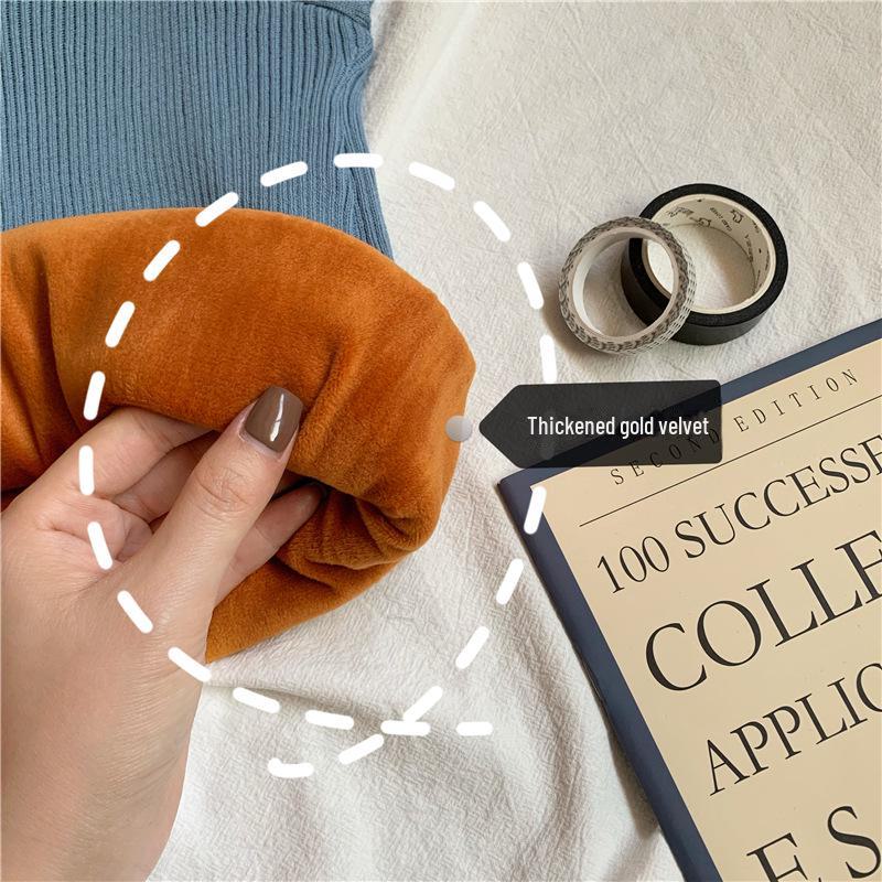 Dámské hřejivé topy bez rukávů s plusovým sametem - Slim pletená tílka vesta pro podzim/zimu 2023