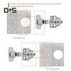 6Pcs Cabinet Hinge Repair Plate Kit Rust-Resistant Large Hinge Repair Board Door Hinge Repair Kit Plate with Mounting Screws
