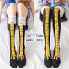 Choice Black Funny Chicken Legs Socks:24 Inch Knee Socks 12 Inch Calf Socks Novelty Party Gifts for Women Men and Kids Stocking