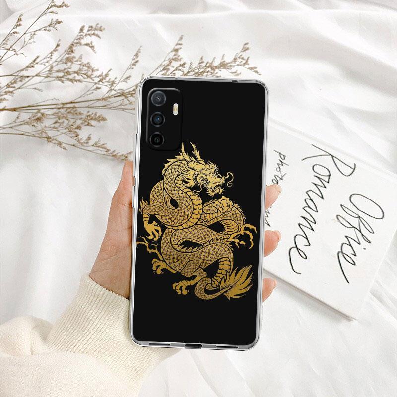 IK23 Chinese Dragon Transparent Phone Case for Motorola Moto G40 G04 G05 One Ace Action  Fusion + Plus Hyper Macro Vision Zoom