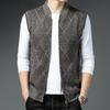 Winter Autumn Men's Cardigan Vintage Classic Knit Knitwear Vest Sleeveless Skinny Business Jacket Sweater Waistcoat Formal Office Working Vest For Men