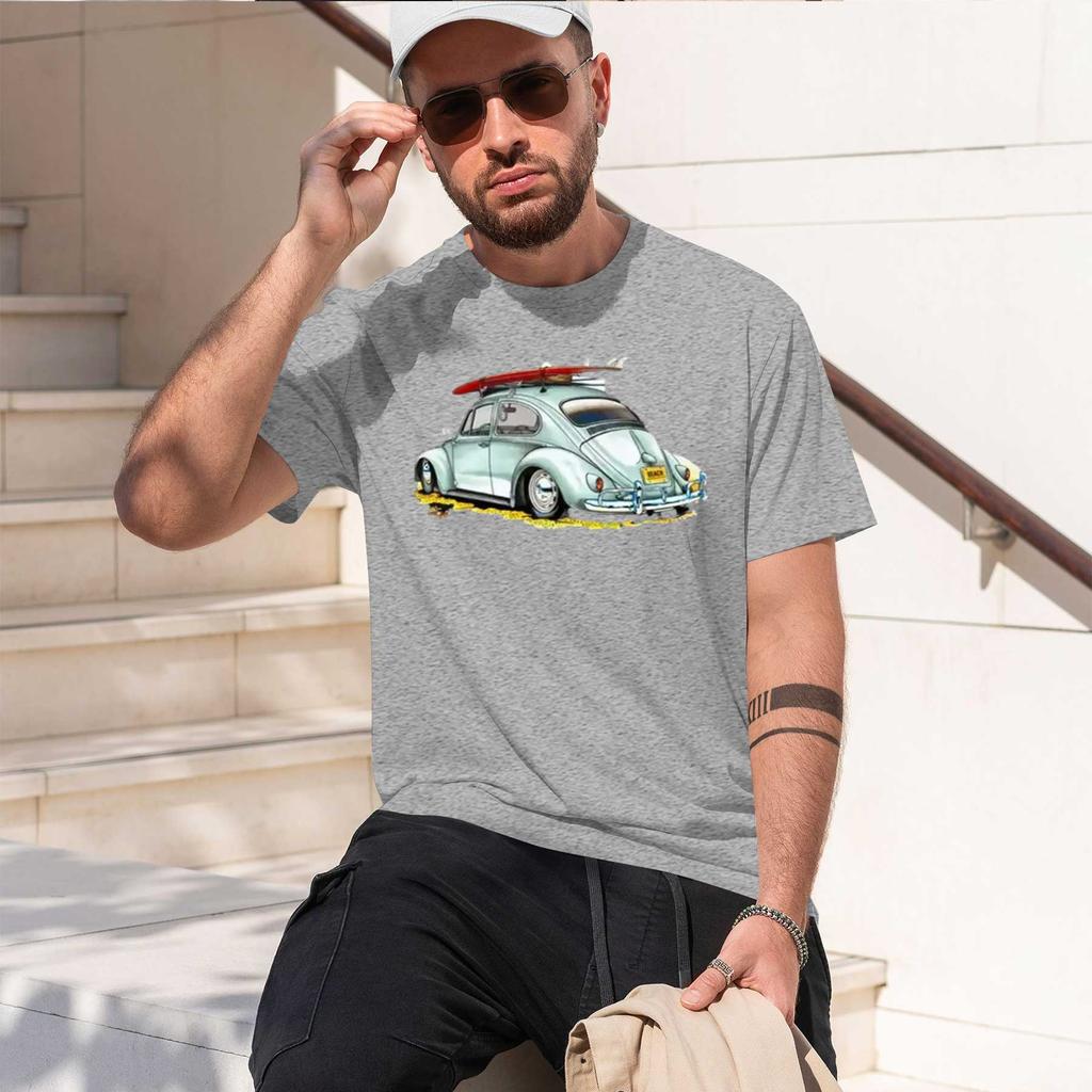 2026 New Model Classic Car Tops T Shirt Classic Car Pattern Tshirt For Unisex Creative Graphic Oneck Custom Printed Cotton Tshirt