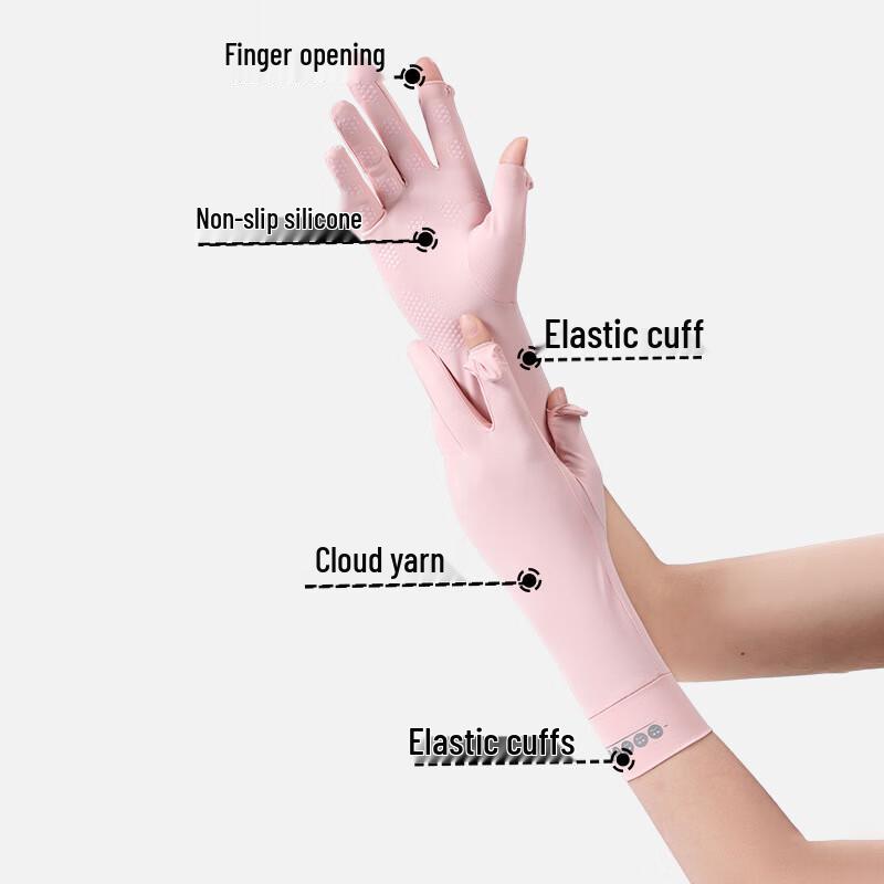 Lilang Ice Silk Sun Protection Fingerless Cycling Gloves