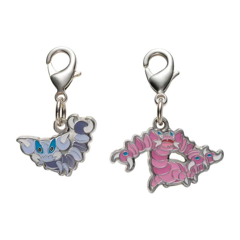 POKEMON Official Pokemon Center National Pokedex Metal Charms - Skorupi (#451) & Drapion (#452)