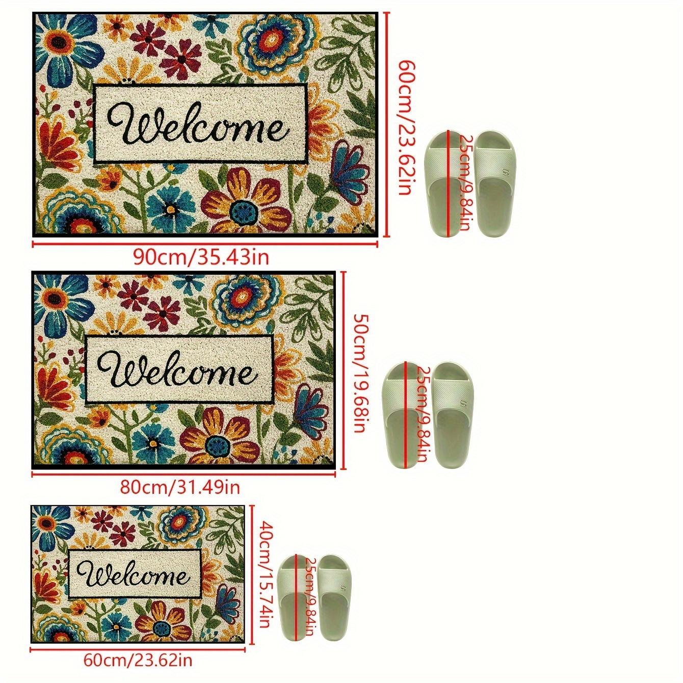 

Яркий Ковер из Цветов Садовый Дверной Коврик Приветственный Коврик Ковер для Спальни Гостиной Ковер для Улицы Домашний Декор 40X60CM (1.3X2FT