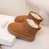 2025 Winter Children's Plush Snow Boots - Warm, Thick Cotton Slip-ons for Boys & Girls