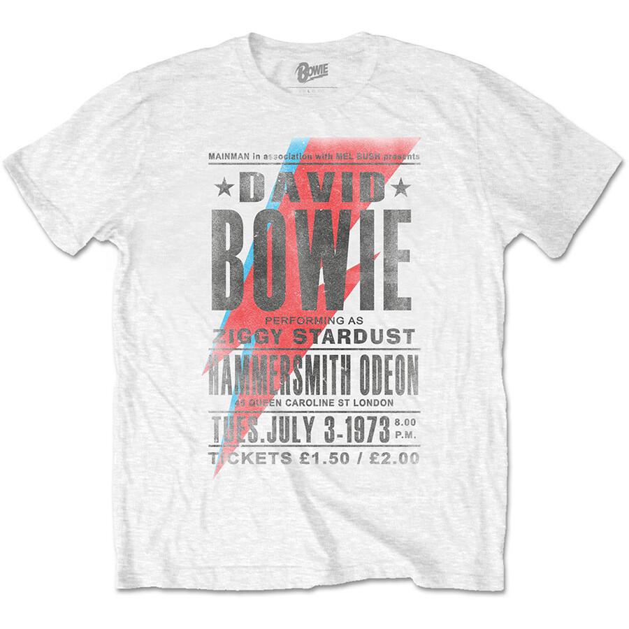 David Bowie-Hammersmith Odeon-White T-shirt XXXXL