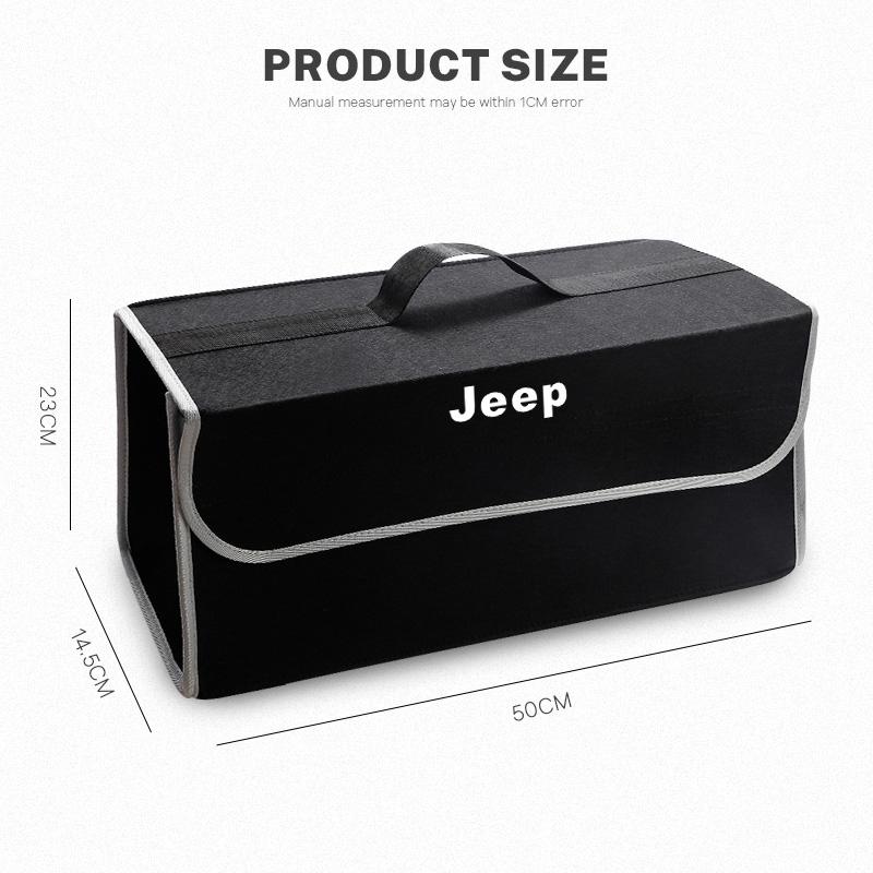 For Jeep Car Trunk Organizer Bag Folding Tidying Box Storage Bins For Jeep Grand Cherokee Wrangler JK Gladiator Compass Reneg