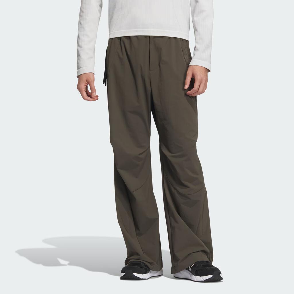 Adidas FW24 Pre Woven Tracksuit Bottoms Series Comfortable Versatile Sports Solid Color Casual Pants Men Bottoms Dark-Olive-Green JN3482