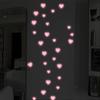 Pink Love Luminous Wall Stickers Glow In The Dark Love Heart DIY Wall Decals for Baby Kids Room Nursery Home Romantic Decoration