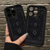 Wspaniałe Czarne Etui z Etnicznym Wzorem TPU na Telefon iPhone 17 Pro Max Etui iPhone Air 17E 16 15 14 13 12 11 XS X XR 7 8 Plus Pokrowiec