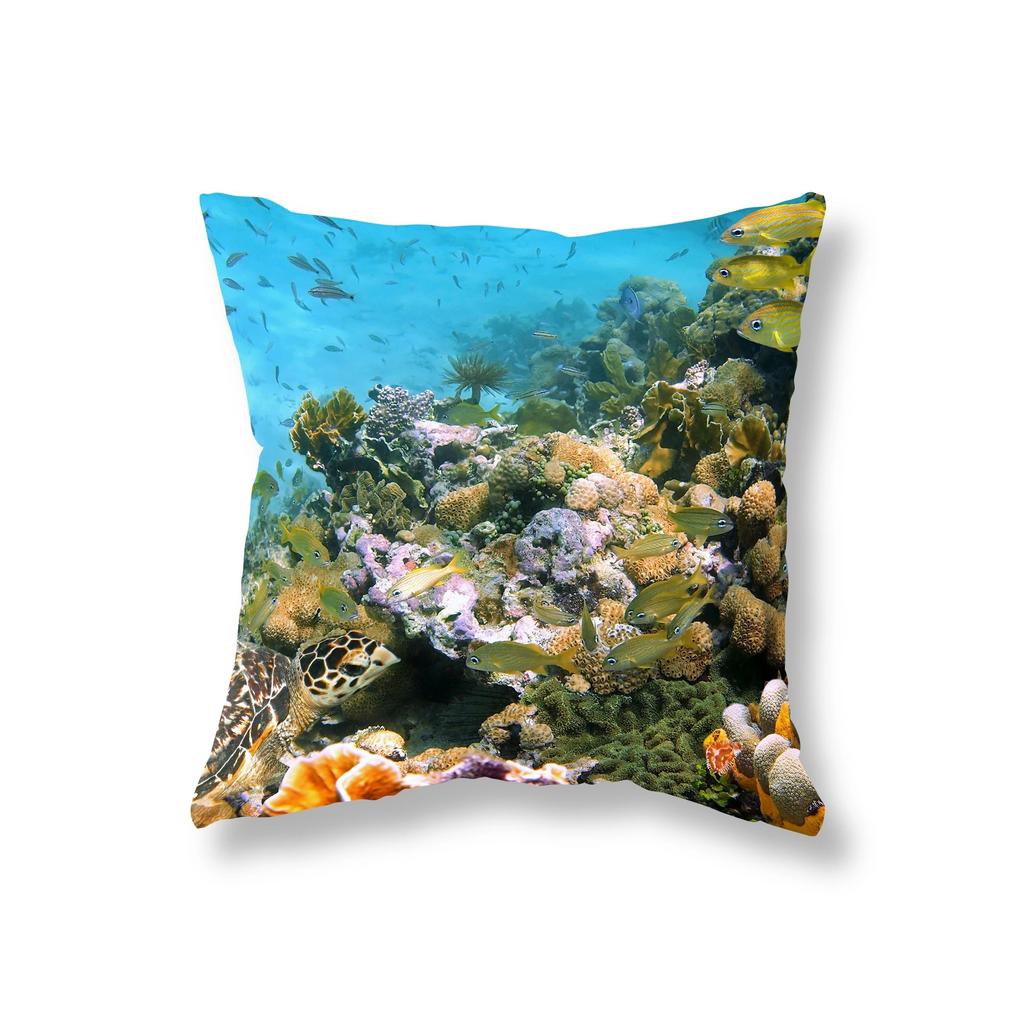 Living Room Sofa Car Cushion Cover Luxury Home Decoration Pillow Cover Cute Dolphin Marine Life Pillow Cover