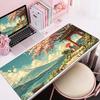 Fuji Cherry Blossom Torii UkiyoE Art Large Gaming Mouse Pad Non Slip Rubber Desk Mat For Laptop Keyboard Home Office Workspace