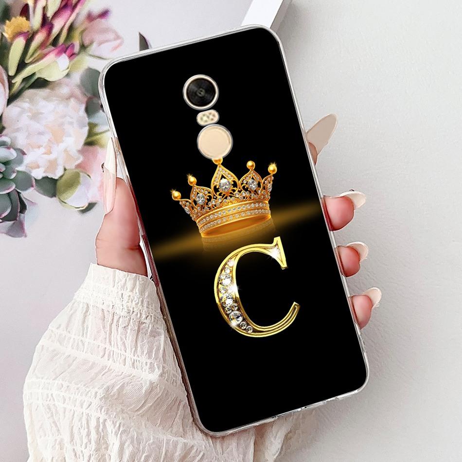 For Xiaomi Redmi Note 4X (Note 4 Gobal ) Fashion Crown Letter Phone Case For Redmi Note4X Note4 Global Soft Silicone TPU Cases