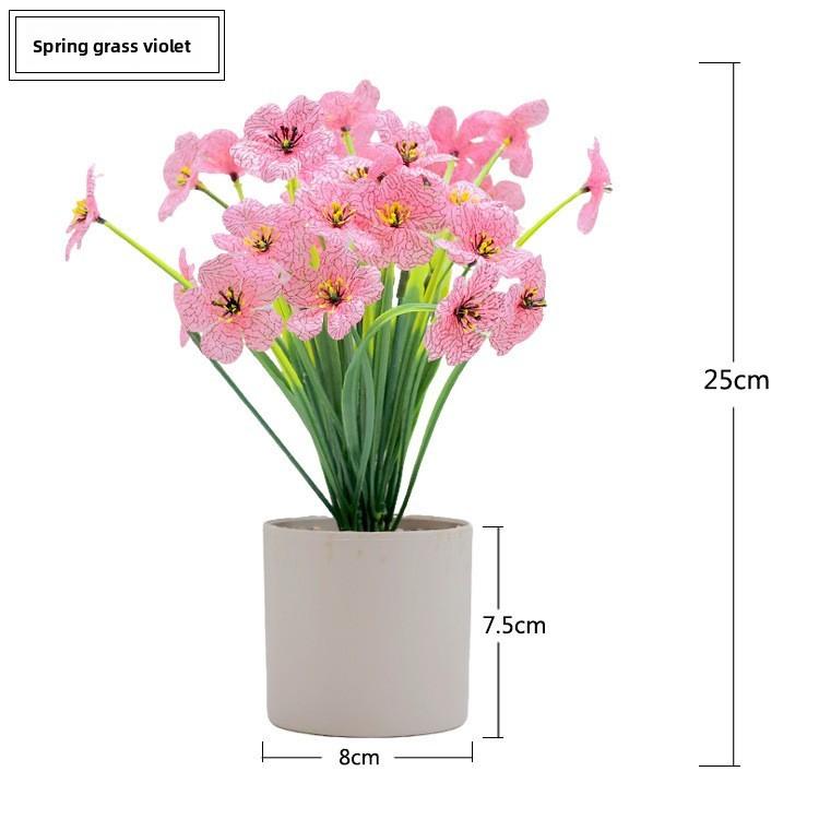 Artificial Flower Matthiola Incana Silk Screen Print For Home Garden Decor With Plastic Material