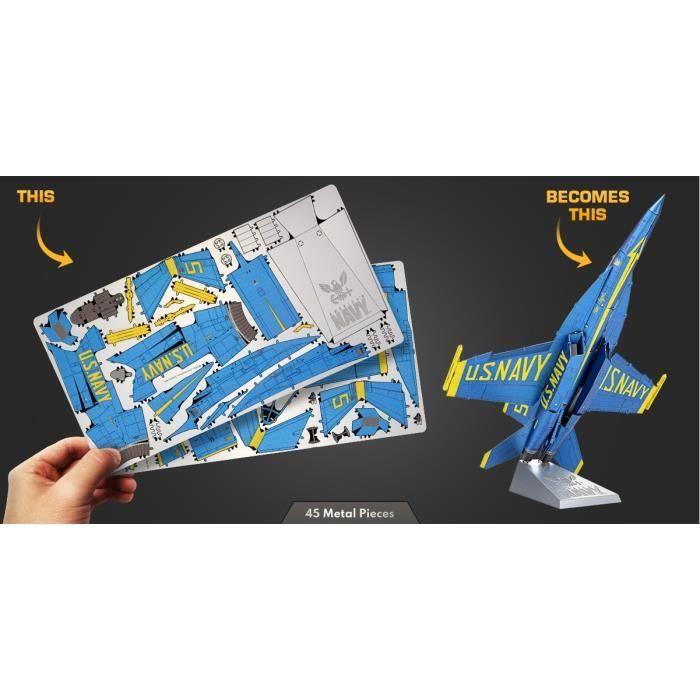 Puzzle 3D en métal - Fascinations - Blue Angels® F/A-18 Super Hornet™ - 2 feuilles - Difficile - Mixte
