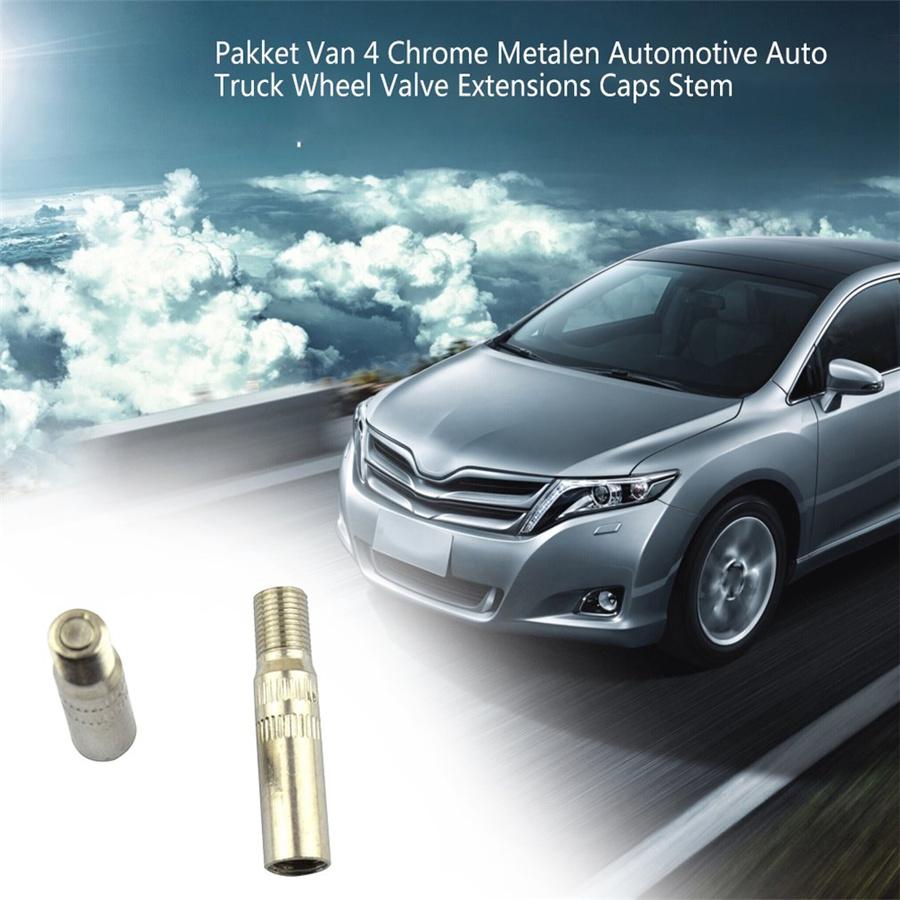 4PCS Metal Tire Wheel Valve Extension Extender Cap Stem For Car Truck Van