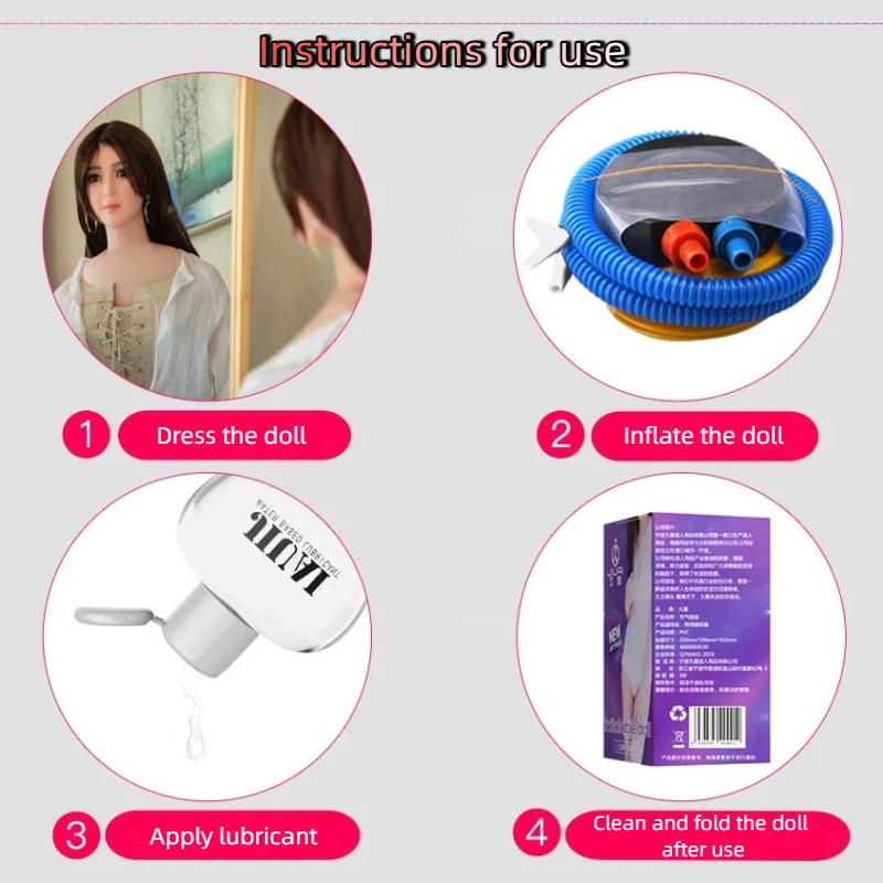 Inflatable Doll, Made of Soft Rubber, Insertable with a Masturbation Frame, Male Masturbation Device, Sex Toy