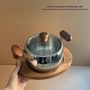 Multi-purpose 304 Stainless Steel Noodle and Baby Food Pot, Small Milk and Soup Pot with Steamer
