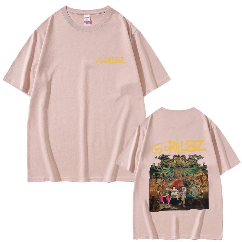 Rock Band Gorilaz Mountain Tour Graphic Tshirt Unisex Women Fashion Casual Cotton Tshirt Unisex Cotton Tshirt 2XL