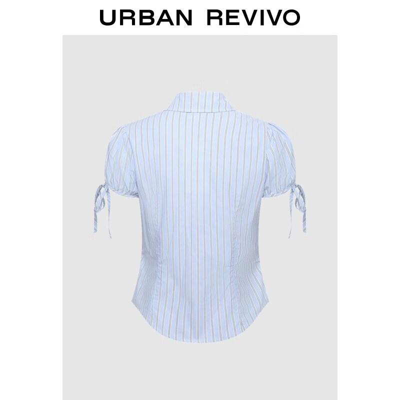 UR 2026 Women s Striped Cotton Tie-Cuff Shirt M