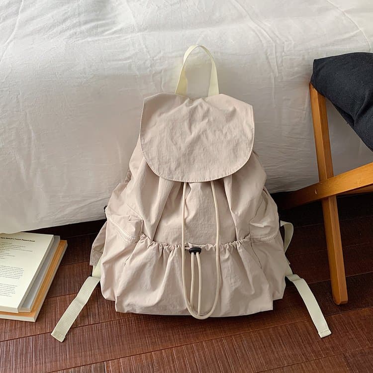 

Drawstring Nylon Backpack Women s Large Capacity Backpack