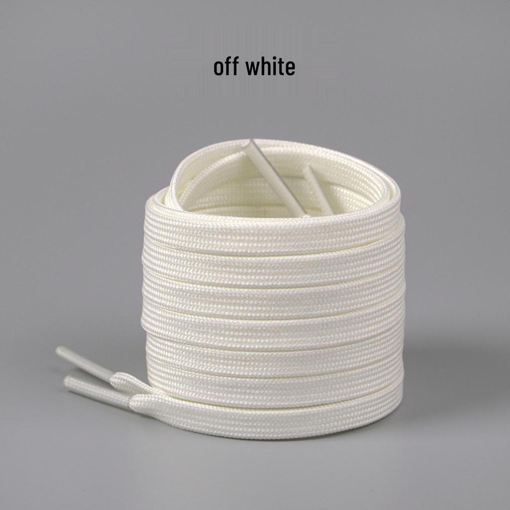 6mm Black & White Double-Layer Flat Shoelaces for Casual & Sports Shoes