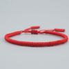 1PC/3PCs Handmade Adjustable Weave Buddhist Knots Bracelet Red Rope Weave Bangle Tibetan