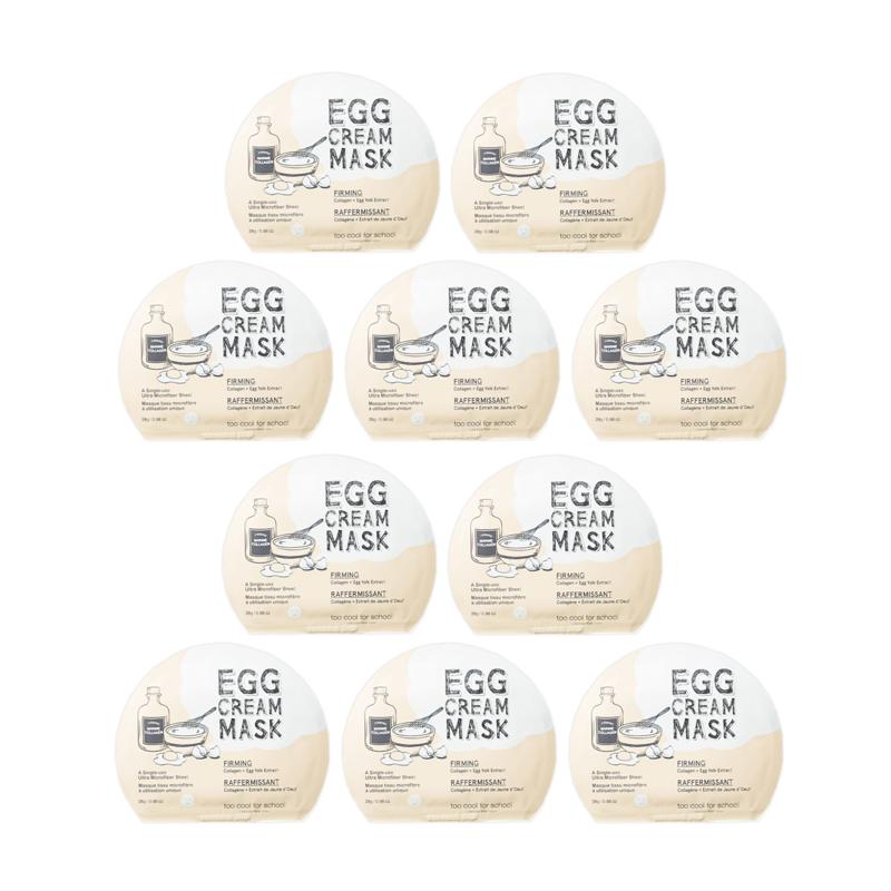 Too Cool For School – Egg Cream Mask 28g (Hydration / Deep Moisture / Firming / Pore Tightening) 9 Options