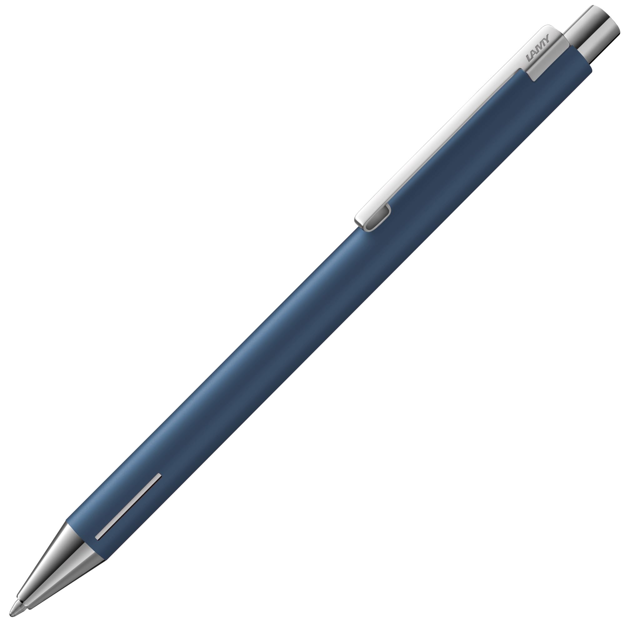 

Lamy econ Indigo Matte Ballpoint Pen Functional ballpoint pen with stainless steel body Curved clip and innovative grip zone Large capacity M line